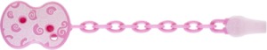 Attache Tétine Chaînette Rose